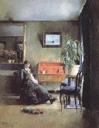 Harriet Backer Blue Interior (nn02) oil painting picture wholesale